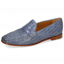 Loafers Scarlett 52 Vegas Haring Bone Weave Moroccan Blue