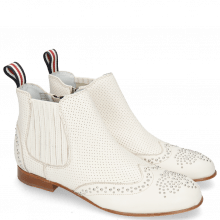 Ankle boots Sandy 4 Nappa Glove Perfo Cream Elastic Off White