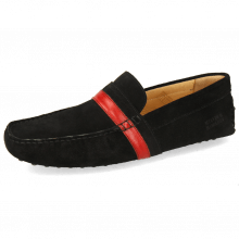 Loafers Nelson 6 Suede Pattini Black Ruby