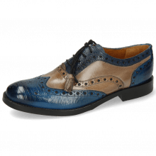 Oxford shoes Amelie 70 Guana Bluette Oxygen Phyton Wind