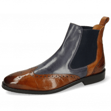 Ankle boots Alex 9 Berlin Wood Navy Elastic Ribbed