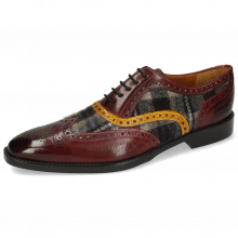 Oxford shoes Leonardo 21 Burgundy Textile Crayon Indy