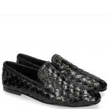 Loafers Mandy 1 Interlaced Scale Black