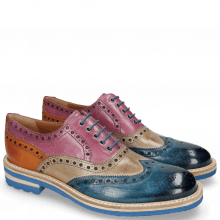 Oxford shoes Trevor 1 Pop Blue Oxygen Eggplant Orange