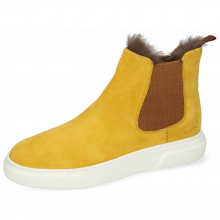 Ankle boots Hailey 2 Sheep Suede Yellow Elastic Glitter Fur