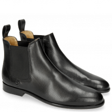 Ankle boots Susan 10 Salerno Black Elastic Black Lining Rich Tan