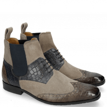 Ankle boots Rico 23 Venice Crock Stone Navy Suede Pattini Marmotta