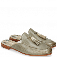 Mules Scarlett 2 Vegas Dice Light Grey Tassel