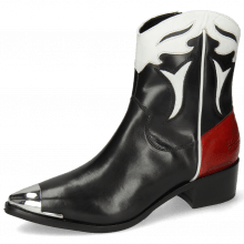 Ankle boots May 6 Black Nappa White Ruby