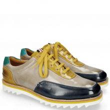 Sneakers Niven 10 Mid Blue Digital Olivine Mermaid Laces Yellow