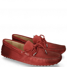 Loafers Nelson 3 Suede Pattini Red Shade Burgundy