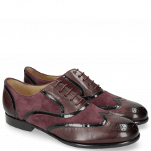Oxford shoes Sally 38 Deep Pink Patent Oriental Suede Chilena