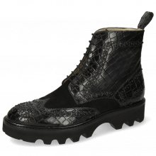 Ankle boots Sally 120 Crock Oily Suede Black Rivets