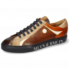 Sneakers Harvey 9 Crock Mid Brown Dice Sand Guanna Wood Ostrich Cappuccino
