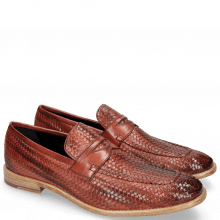Loafers Eddy 44 Haring Bone Weave Ruby Lining Nappa