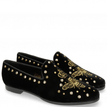 Loafers Scarlett 38 Velluto Black Embroidery