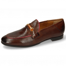 Loafers Scarlett 45 Pisa Mid Brown Binding Fuxia
