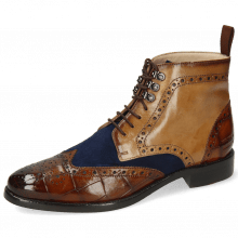 Ankle boots Betty 13 Turtle Wood Tan Oily Suede Navy Sand