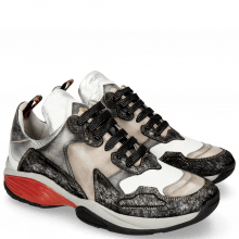 Sneakers Flo 1 Hairon Silver Stone Milled White Black Cherso