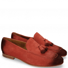 Loafers Clive 20 Suede Pattini Pompei Shade Burgundy
