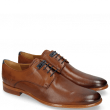 Derby shoes Clint 1 Pavia Tan Deco Pieces Electric Blue