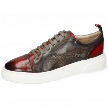 Sneakers Harvey 12 Red Grigio Shade Lasercut Leopard
