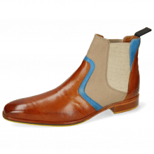 Ankle boots Lewis 26 Imola Tan Mid Blue Textile Indonesia Camel