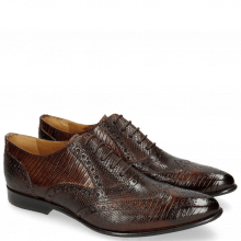 Oxford shoes Keira 10 Lizzard Mid Brown Python Brown