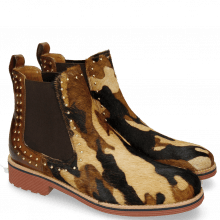 Ankle boots Amelie 12 Hairon Camo Wood Back Rivets