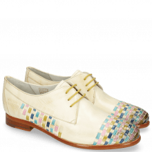 Derby shoes Selina 14 Vegas Nude Interlaced Multi