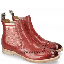 Ankle boots Amelie 77 Rich Red Perfo Loop Camo