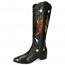 Boots May 15 Soft Shiny Nappa Black Snake King