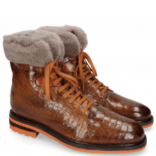 Ankle boots Trevor 19 Crock Wood Winter Orange Short Fur Taupe