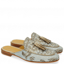 Mules Scarlett 2 Textile Victoria Silk Tassel Clear Water