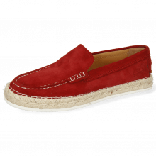 Espadrilles Caroline 13 Oily Suede Red Nappa Jute