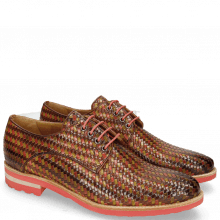 Derby shoes Brad 7 New Haring Bone Weave Wood Ruby