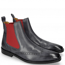 Ankle boots Alex 9 Berlin Navy Perfo Elastic Red