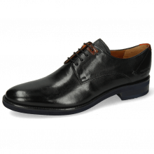 Derby shoes Clint 1 Imola Black Deco Pieces Orange