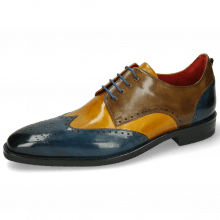 Derby shoes Dave 2 Ice Indy Yellow Khaki Electric Blue