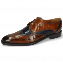 Derby shoes Martin 7 Turtle Wood Lizzard Navy