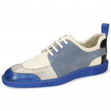 Sneakers Newton 14 Vegas Electric Blue Oxygen Imola Perfo White Suede Pattini Fante
