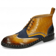 Ankle boots Sally 30 Crock Indy Yellow Nappa Aztek Gold Sheep Suede Reflex Blue