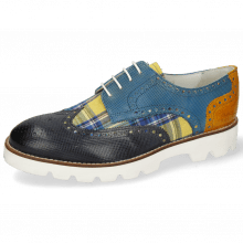 Derby shoes Matthew 29 Dice Navy Tex Check Tropical Bluette Crock Yellow