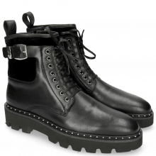 Ankle boots Susan 66 Nappa Black Velluto Black Accessory Crystal