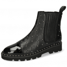 Ankle boots Susan 46 Patent French Nappa Black Rivets