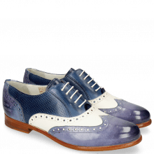 Oxford shoes Selina 24 Vegas Moroccan Blue White Navy Perfo