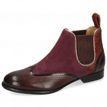 Ankle boots Sally 19 Deep Pink Patent Oriental Suede Chilena Perfo Crazy Pink