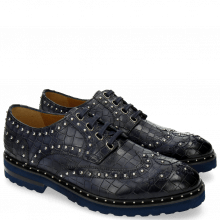 Derby shoes Matthew 14 Crock Navy Rivets