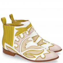 Ankle boots Jessy 42 Nappa White Rose Beige Yellow
