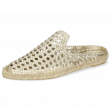 Mules Palina 2 Nappa Metallic Open Woven Platin